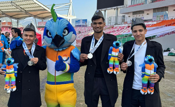 Rahul Baitha, Suraj Chand and Om Semwal Win Silver at National Games 2025