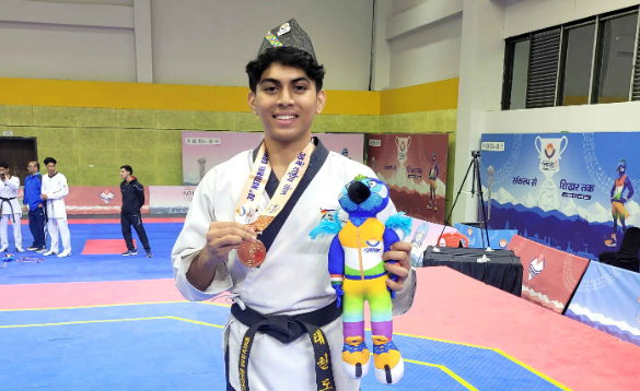 Shivam Bhosle Wins Bronze in Pair Poomsae at 38th National Games 2025